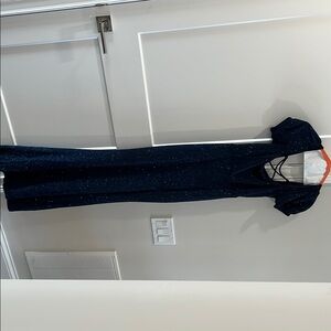 Elegant Navy Blue Sparkle Gown